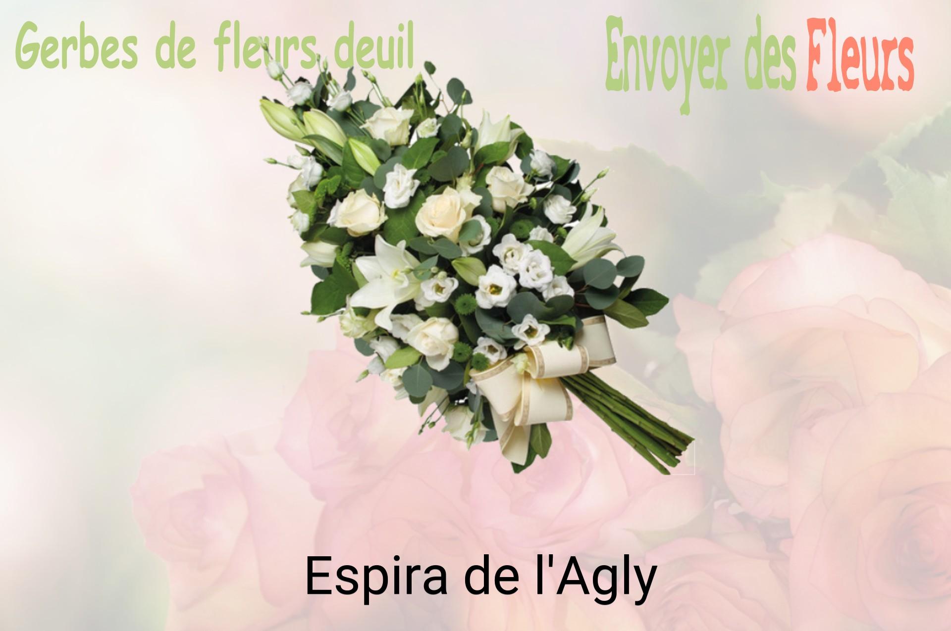 Gerbe de fleurs de deuil livrée à Espira-de-l'Agly